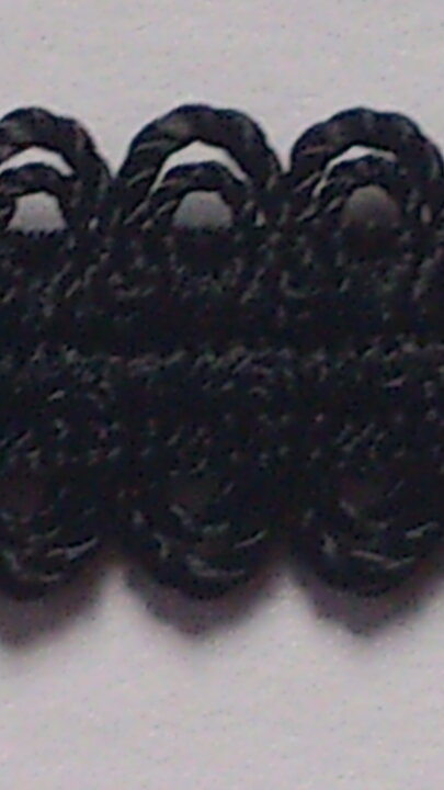 Svart resårband 14 mm