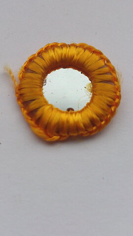 Orange spegelapplikation (Ø = 19 mm)