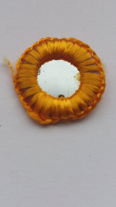 Orange spegelapplikation (Ø = 19 mm)