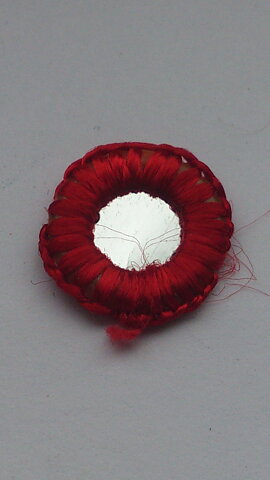 Röd spegelapplikation (Ø = 19 mm)