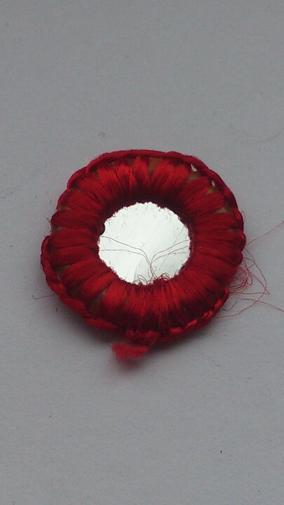 Röd spegelapplikation (Ø = 19 mm)