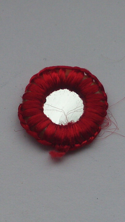 Röd spegelapplikation (Ø = 19 mm)