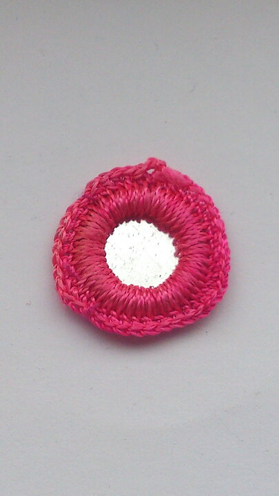Rosa spegelapplikation (Ø = 19 mm)