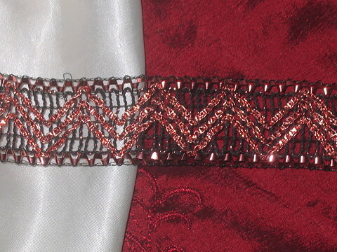 Rosa glittrigt plastband 30 mm