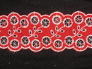 Röd / Vit spets 47 mm