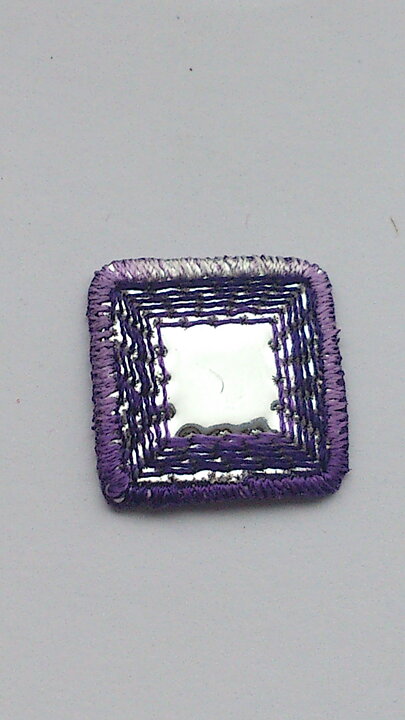 Lila spegelapplikation (19 x 19mm)