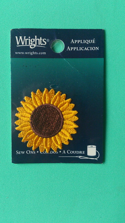 Gul blomapplikation (ø 40 mm)
