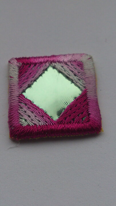 Rosa spegelapplikation (19 x 19mm)