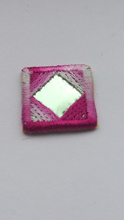 Rosa spegelapplikation (19 x 19mm)