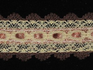 Brun/beige spets 28 mm