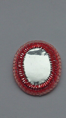 Röd spegelapplikation (22  x 29 mm)