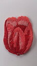 Röd tulpanapplikation (50 x 40 mm)
