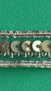 Silverfärgat paljettstretchband 8 mm