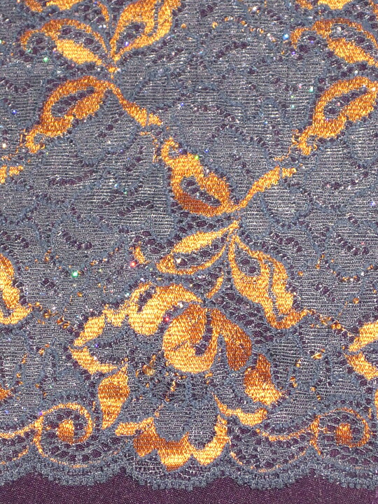 Blå/Orange stretchspets 160 mm