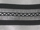 Svart stretchspets 22 mm