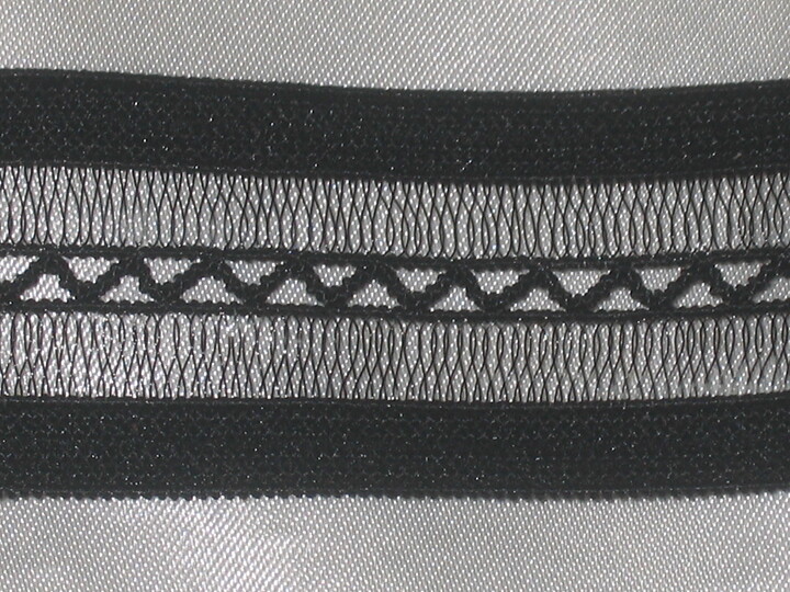 Svart stretchspets 22 mm