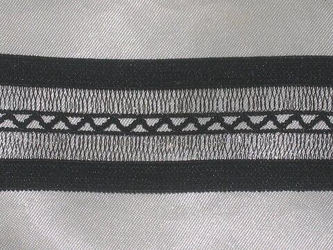 Svart stretchspets 22 mm