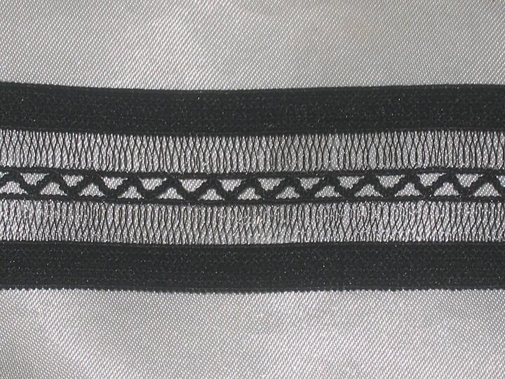 Svart stretchspets 22 mm