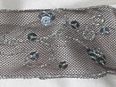 Svart band med silver paljetter 45 mm