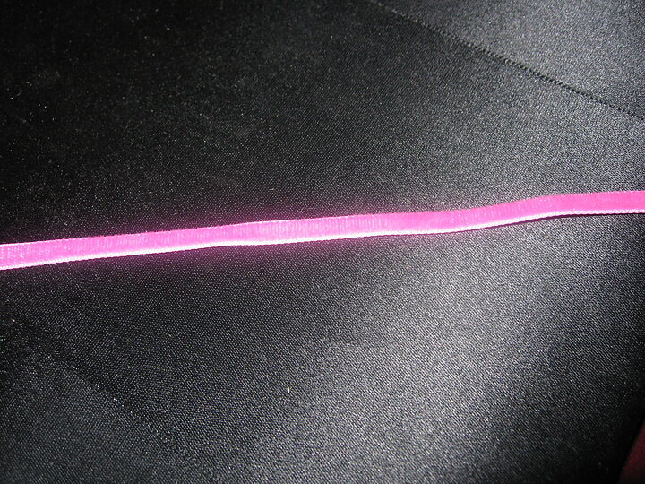 Rosa sammetsband 5 mm