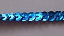 Blått paljettband 6 mm