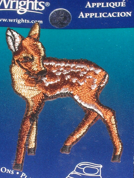 Flerfärgad stryka-på applikation, Bambi (60 x 45 mm)