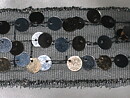 Guldfärgat/Silverfärgat paljettband 45 mm