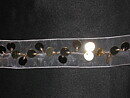 Vitt band med paljetter 26 mm