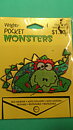 Flerfärgad stryka-på applikation, monster (70 x 45 mm)