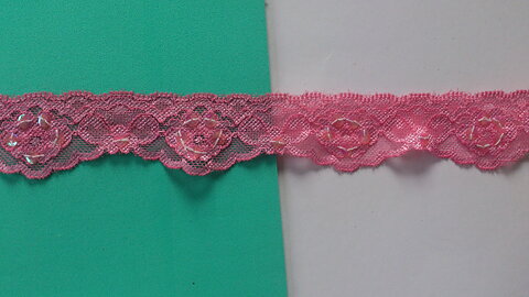 Rosa stretchspets 35 mm