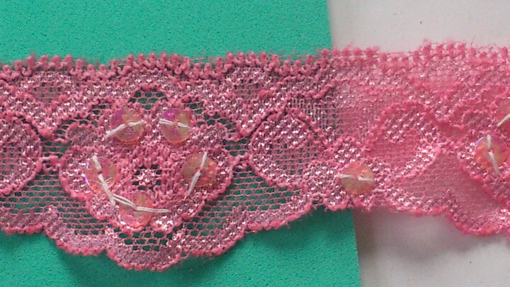 Rosa stretchspets 35 mm