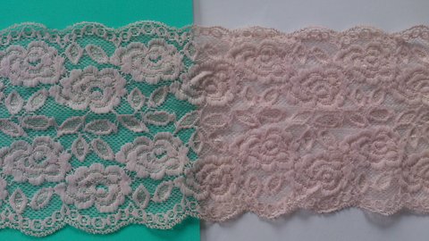 Ljusrosa stretchspets 140 mm