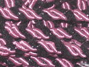 Lila  / Svart runt tvinnat band 4 mm
