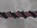 Lila  / Svart runt tvinnat band 4 mm