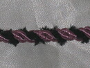 Lila  / Svart runt tvinnat band 4 mm