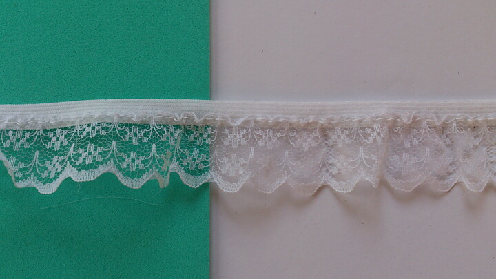 Vitt resårband 25 mm