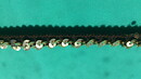 Brunt stretchband med paljetter 10 mm