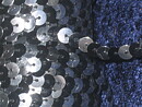 Svart/Silverfärgat paljettband 6 mm