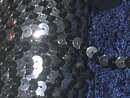 Svart/Silverfärgat paljettband 6 mm