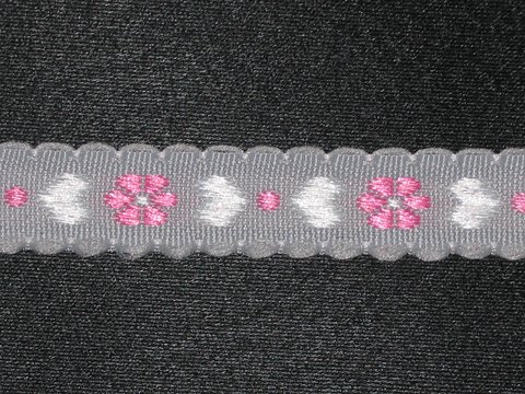 Grått hjärtband 12 mm