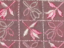 Rosa / Vit broderispets 90 mm