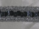 Silverfärgat band med paljetter 10 mm