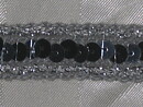 Silverfärgat band med paljetter 10 mm
