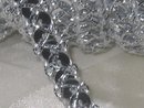 Silverfärgat band med paljetter 10 mm