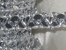 Silverfärgat band med paljetter 10 mm