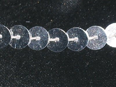 Silverfärgat paljettband 6 mm