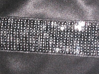 Silverfärgat paljettband 40 mm