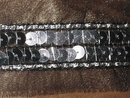 Svart organzaband med paljetter 40 mm