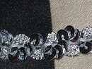 Silverfärgat paljettband 12 mm