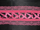 Rosa spets med satinband 80 mm